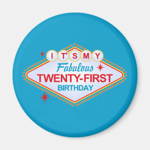 Las Vegas 21st Birthday Magnet