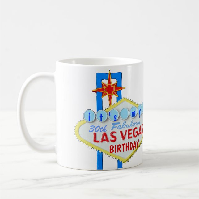 Las Vegas 30th Birthday Coffee Mug (Left)
