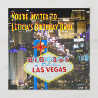 Las Vegas 30th Birthday Party personalised sign