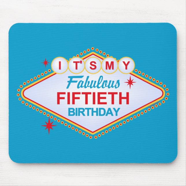 Las Vegas 50th Birthday Mouse Pad (Front)