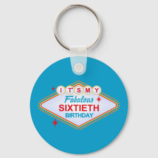 Las Vegas 60th Birthday Key Ring