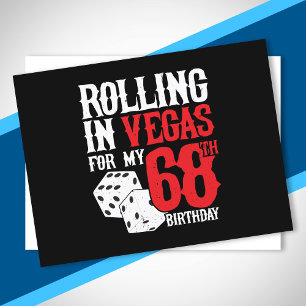 Las Vegas 68th Birthday Party - Rolling in Vegas Postcard