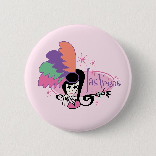 Las  Vegas 6 Cm Round Badge (Front)