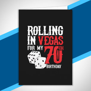 Las Vegas 70th Birthday Party - Rolling in Vegas Card