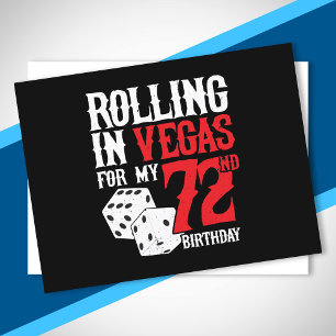 Las Vegas 72nd Birthday Party - Rolling in Vegas Postcard