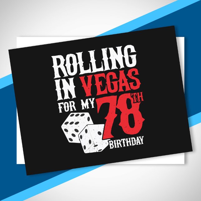 Las Vegas 78th Birthday Party - Rolling in Vegas Postcard (Creator Uploaded)