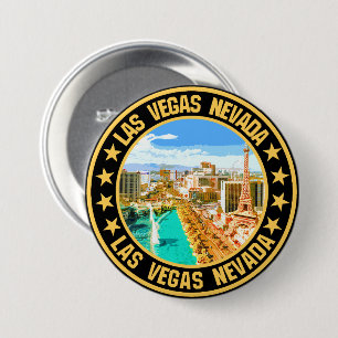 Las vegas 7.5 cm round badge