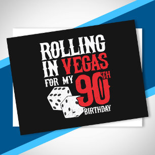 Las Vegas 90th Birthday Party - Rolling in Vegas Postcard