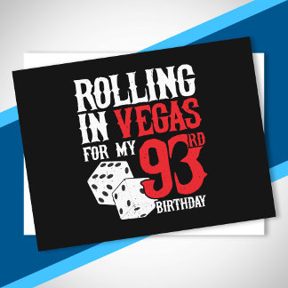 Las Vegas 93rd Birthday Party - Rolling in Vegas Postcard