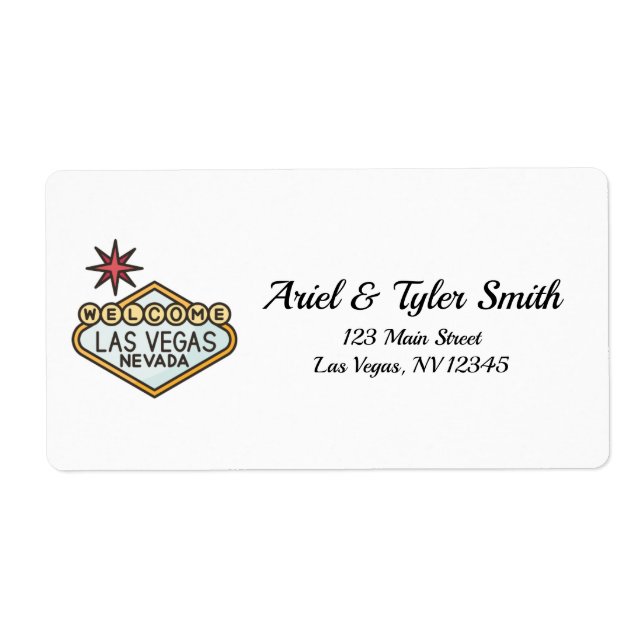 Las Vegas Address Return Label | Weddings  (Front)