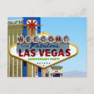 Las Vegas Anniversary Party Postcard