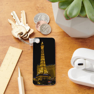 Las Vegas at night Button Key Ring