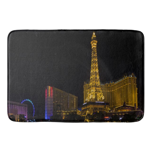 Las Vegas at night  Skyline  Bath Mat (Front)