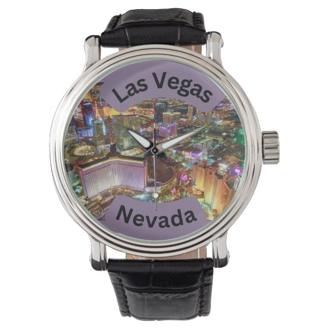 Las Vegas at night with neon lights Nevada Watch (Front)