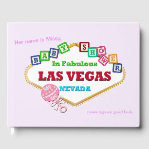 Las Vegas Baby Shower GIRL Guest Book