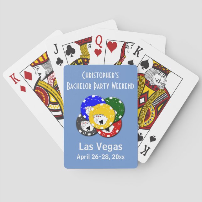 Las Vegas Bachelor Party Favour Casino Poker Playing Cards (Back)