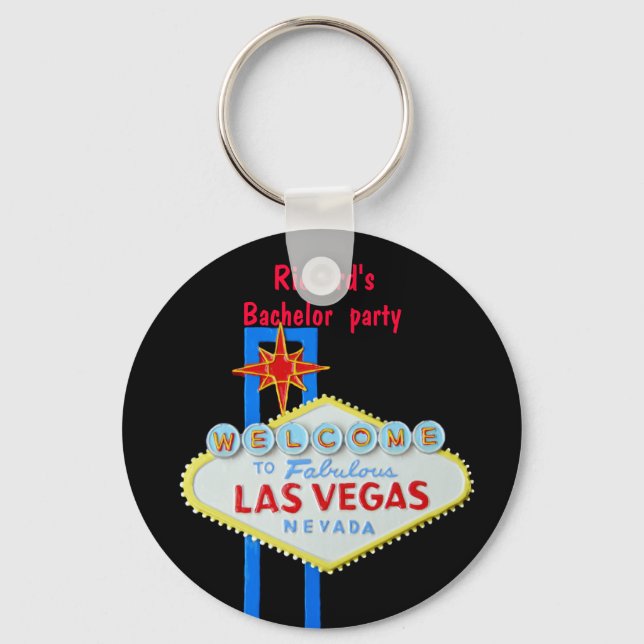 Las Vegas Bachelor Party Key Ring (Front)