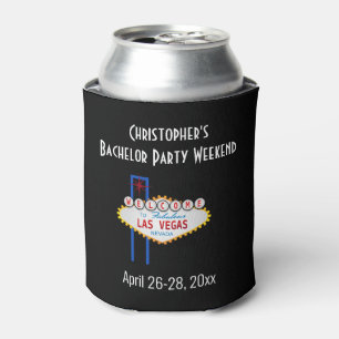 Las Vegas Bachelor Party Trip Favour Beer Can Cool Cooler