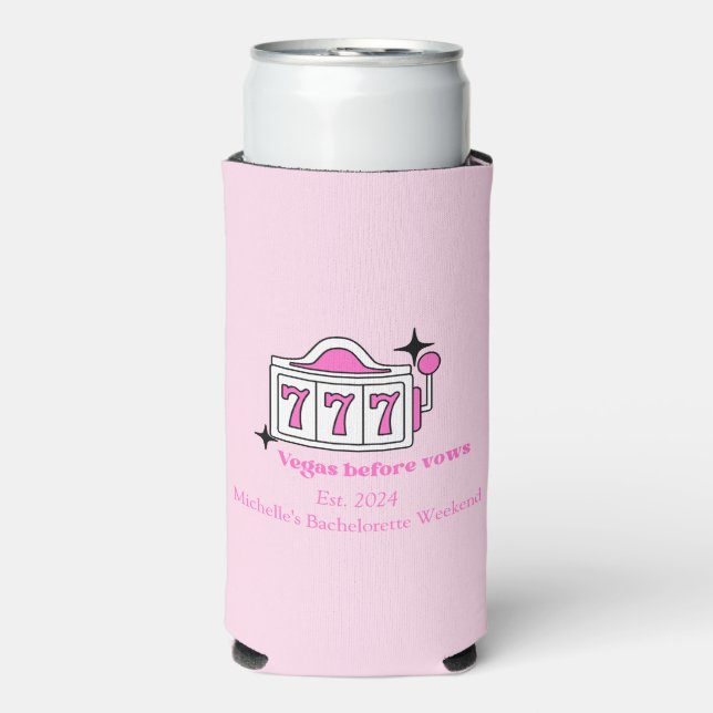 Las Vegas bachelorette can coolers (Seltzer Front)