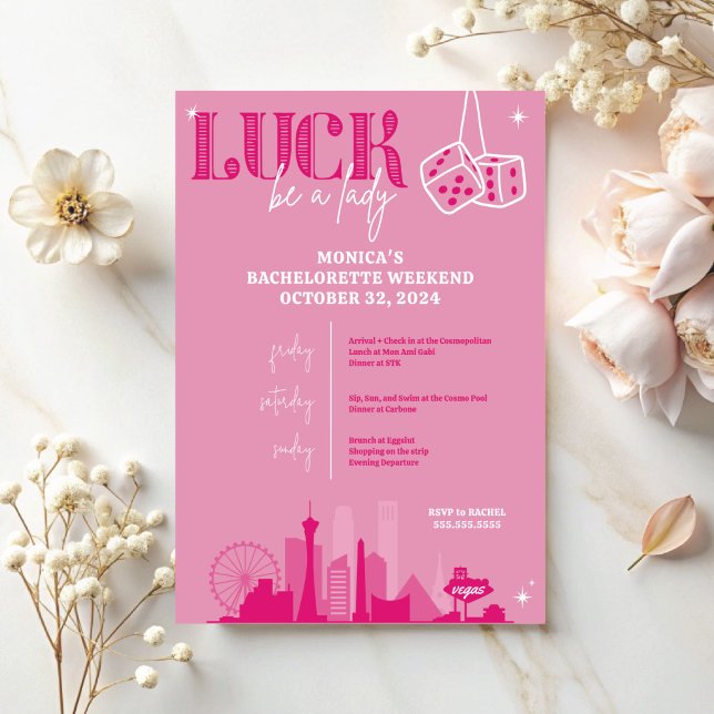 Las Vegas Bachelorette Invitation and Itinerary (Creator Uploaded)