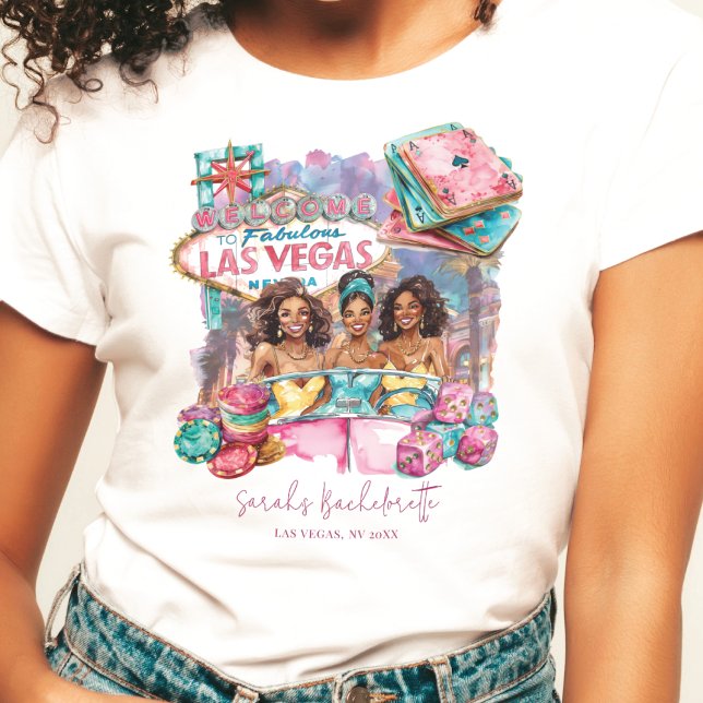 Las Vegas Bachelorette Lux African American Girls T-Shirt (Creator Uploaded)