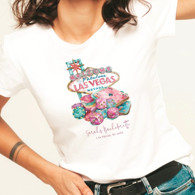Las Vegas Bachelorette Luxury Watercolor T-Shirt (Creator Uploaded)