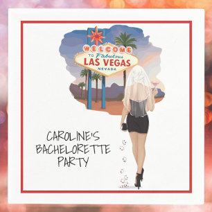 Las Vegas Bachelorette Party Blonde Bride Napkin