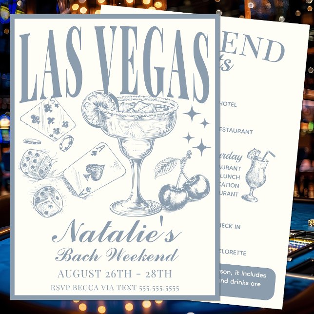 Las Vegas Bachelorette Party Customised Itinerary Invitation (Creator Uploaded)