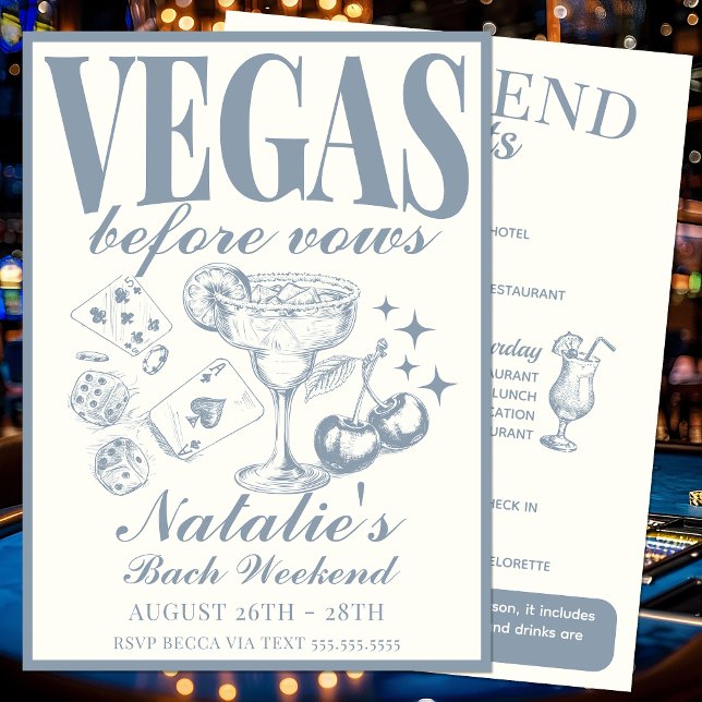 Las Vegas Bachelorette Party Customised Itinerary Invitation (Creator Uploaded)