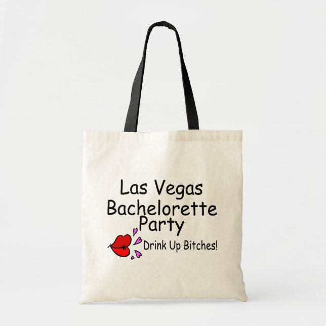 Las  Vegas Bachelorette Party Lips Tote Bag (Front)