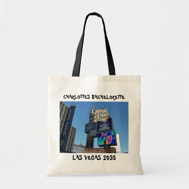 Las Vegas Bachelorette Party Name And Photo Tote Bag (Front)