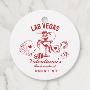 Las Vegas Bachelorette Party Personalised Favour Tags