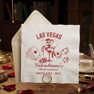 Las Vegas Bachelorette Party Personalised Napkin