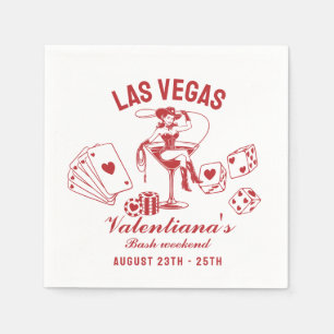 Las Vegas Bachelorette Party Personalised Napkin