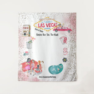 Las Vegas Bachelorette Weekend Watercolor Tapestry