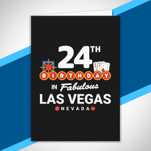 Las Vegas Birthday Party - 24th Birthday In Vegas Card