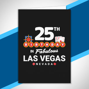 Las Vegas Birthday Party - 25th Birthday In Vegas Card