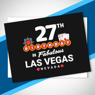 Las Vegas Birthday Party - 27th Birthday In Vegas Postcard