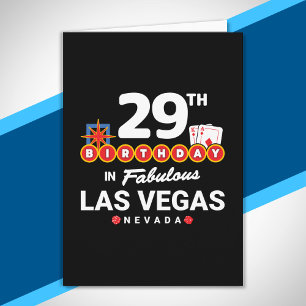 Las Vegas Birthday Party - 29th Birthday In Vegas Card