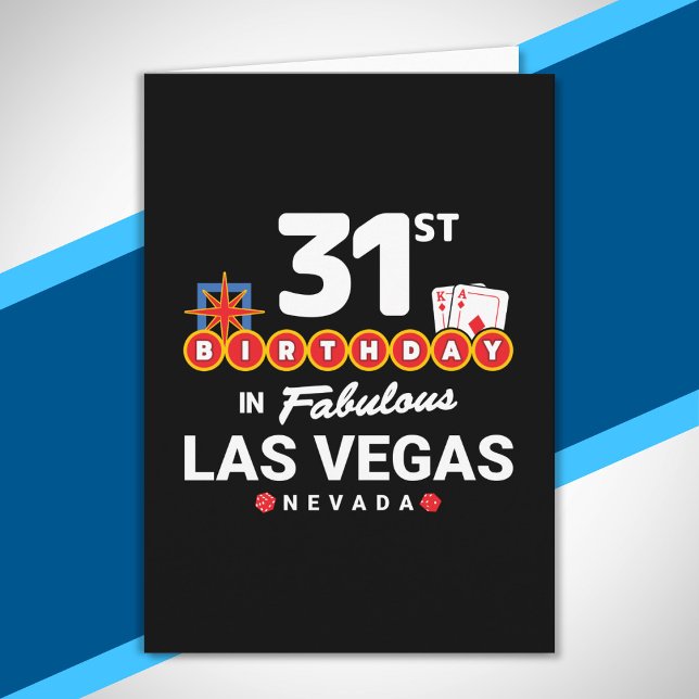 Las Vegas Birthday Party - 31st Birthday In Vegas Card (Creator Uploaded)