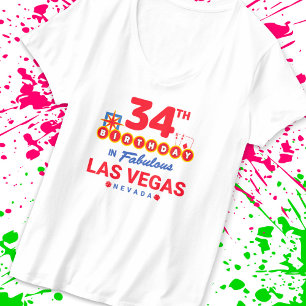 Las Vegas Birthday Party - 34th Birthday In Vegas T-Shirt