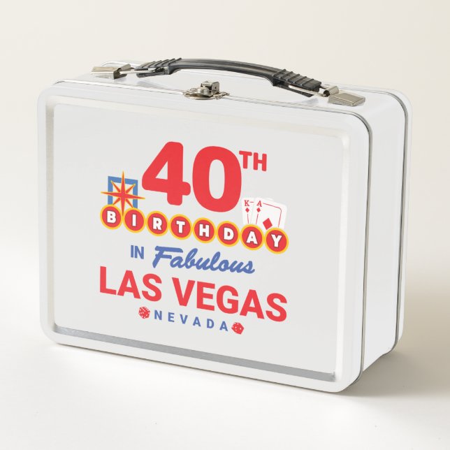 Las Vegas Birthday Party - 40th Birthday In Vegas Metal Lunch Box (Front)