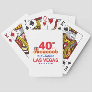 Las Vegas Birthday Party - 40th Birthday In Vegas Playing Cards