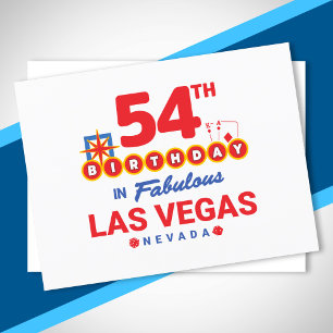 Las Vegas Birthday Party - 54th Birthday In Vegas Postcard