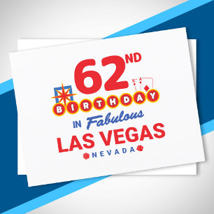 Las Vegas Birthday Party - 62nd Birthday In Vegas Postcard
