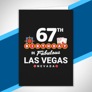 Las Vegas Birthday Party - 67th Birthday In Vegas Card