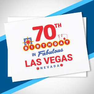 Las Vegas Birthday Party - 70th Birthday In Vegas Postcard