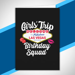 Las Vegas Birthday Party - Girls Trip Bday Squad Card