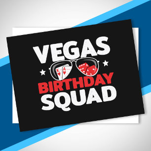 Las Vegas Birthday Party Group Gift Birthday Squad Postcard