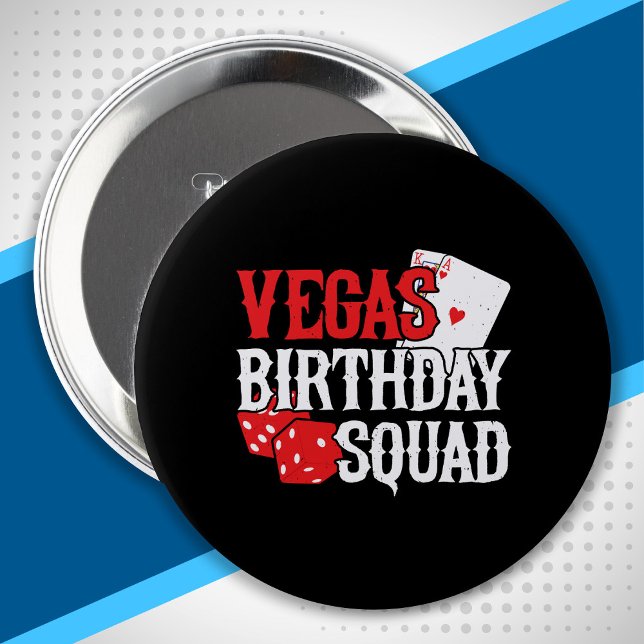 Las Vegas Birthday - Party in Vegas Birthday Squad 10 Cm Round Badge (Creator Uploaded)